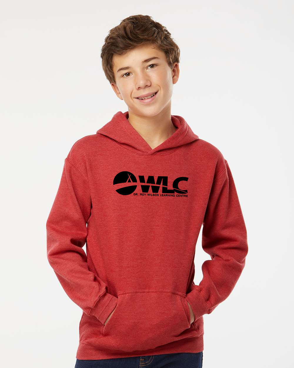 Dr. Roy Wilson - Youth Fleece Hoodie - Black WLC Logo