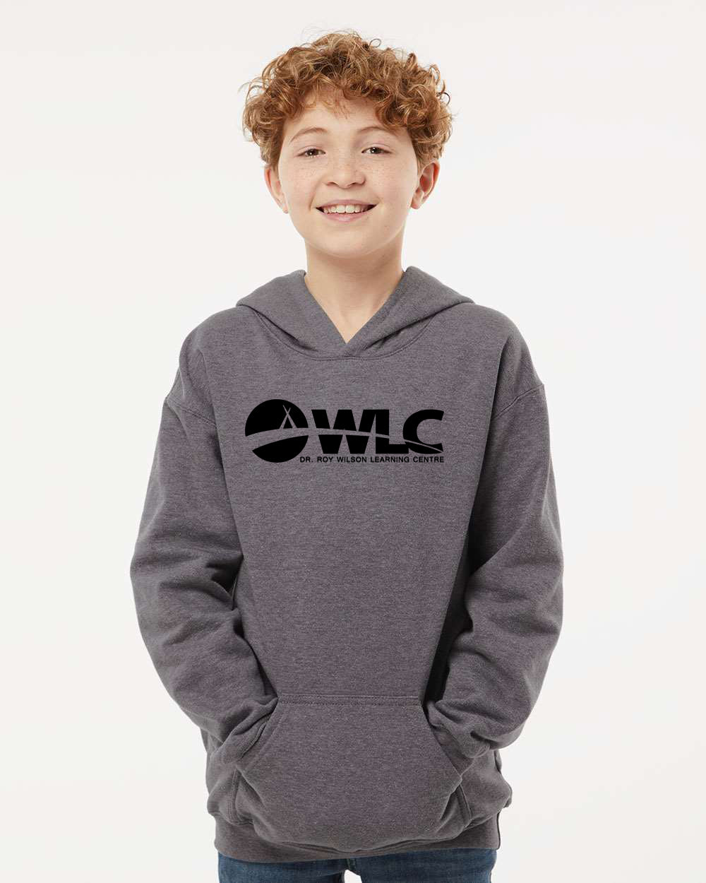 Dr. Roy Wilson - Youth Fleece Hoodie - Black WLC Logo
