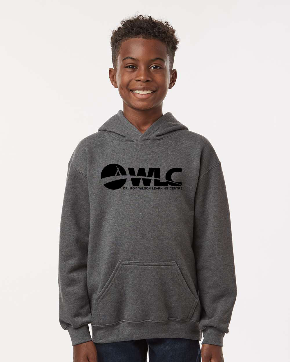 Dr. Roy Wilson - Youth Fleece Hoodie - Black WLC Logo