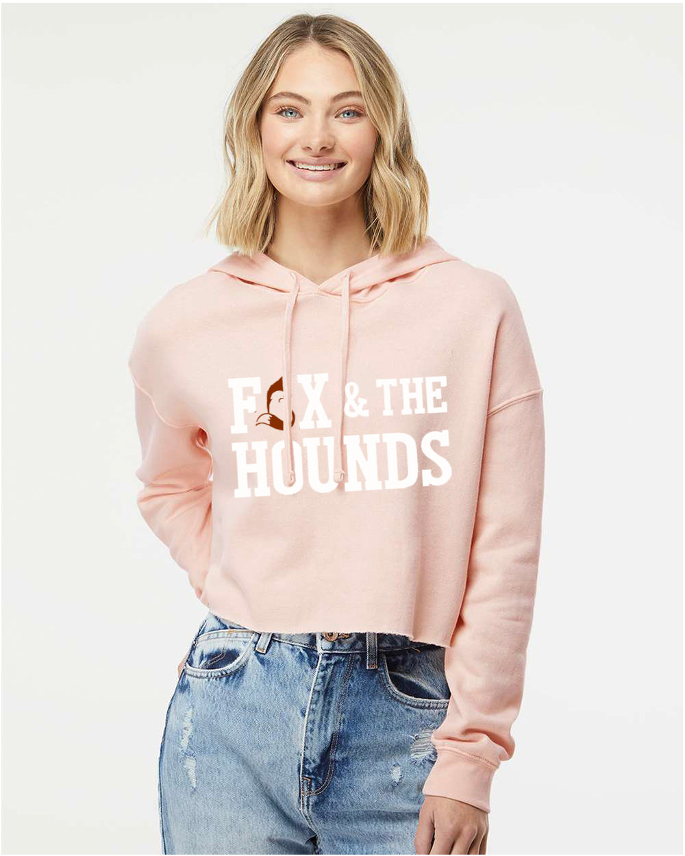 F&H - Women's Cropped Hoodie (White Logo)