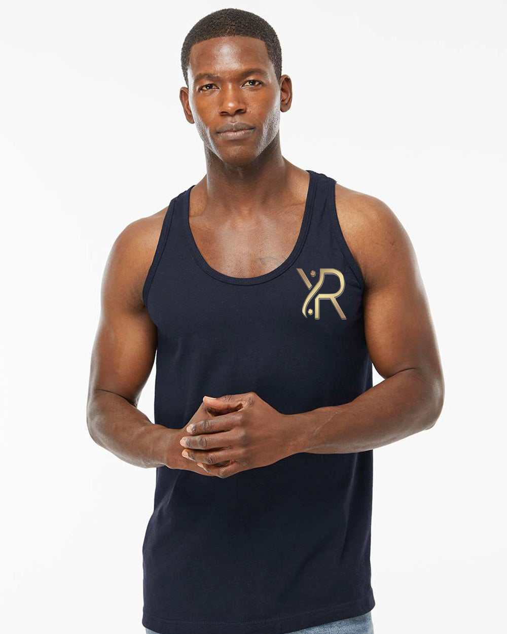 YogaRevolution - Men's Racerback Tank (Small Chest Logo)