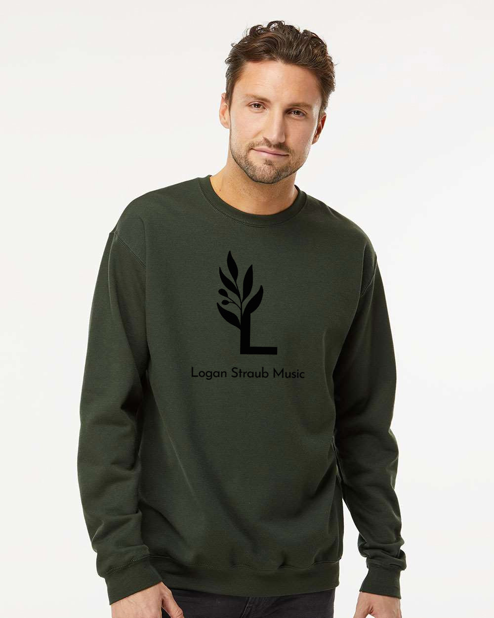 LS - Men's Crew Neck Logo Option