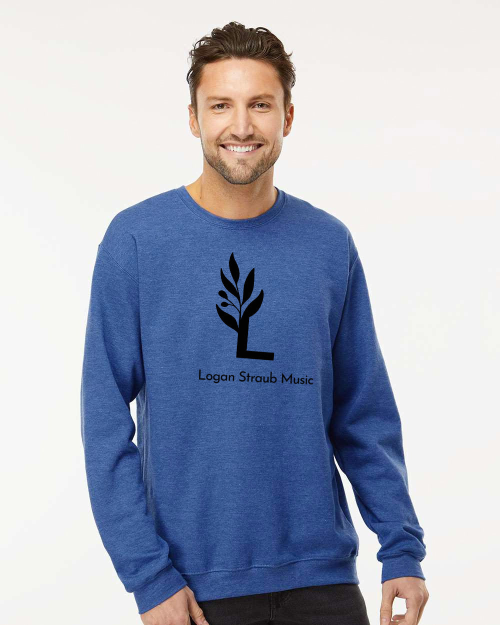 LS - Men's Crew Neck Logo Option