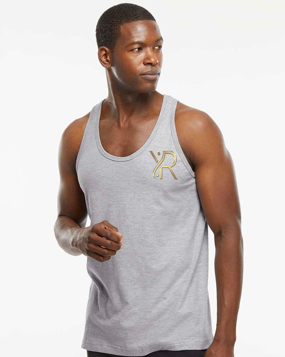 YogaRevolution - Men's Racerback Tank (Small Chest Logo)