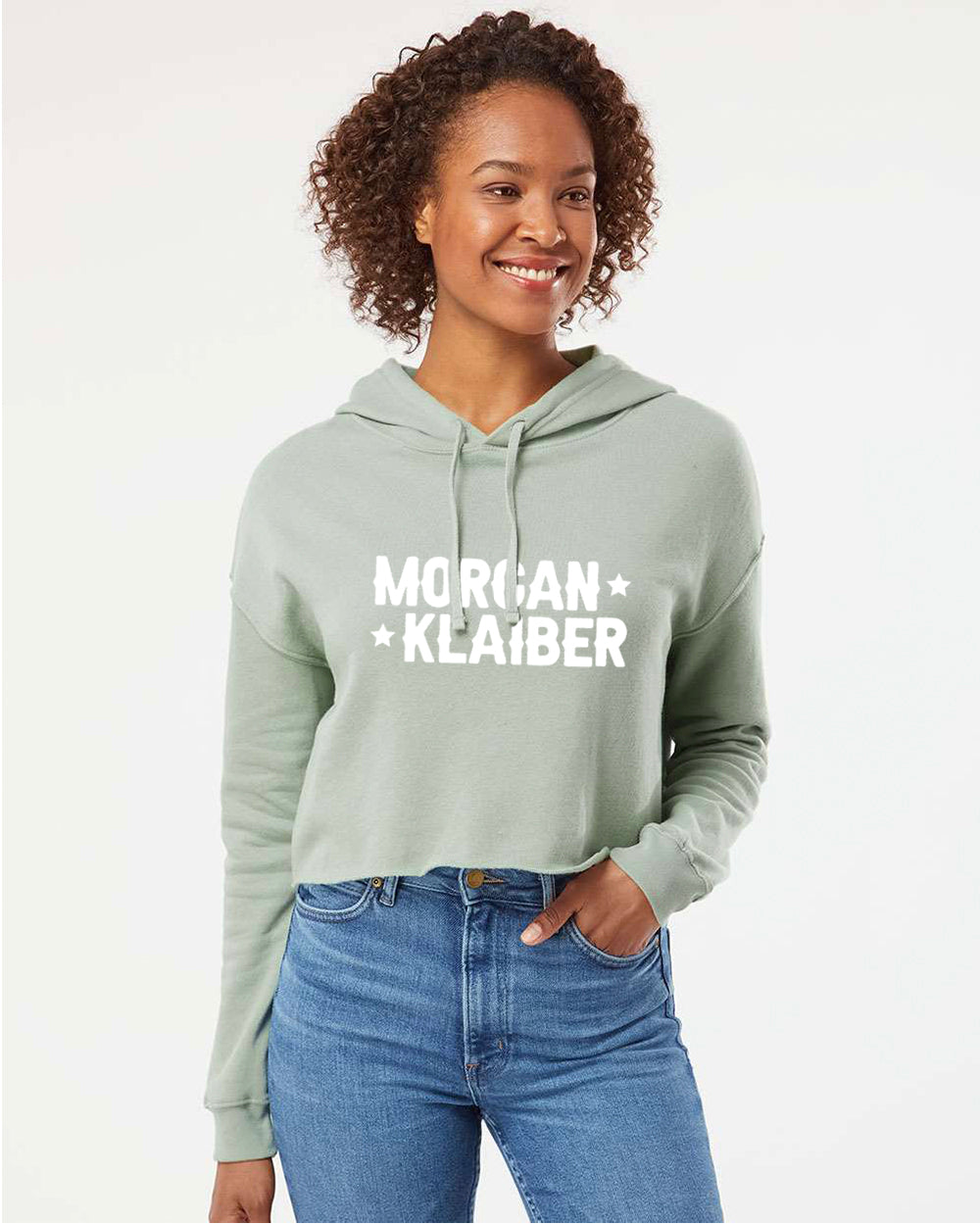 Morgan Klaiber - Cropped Hoodie (White Logo)