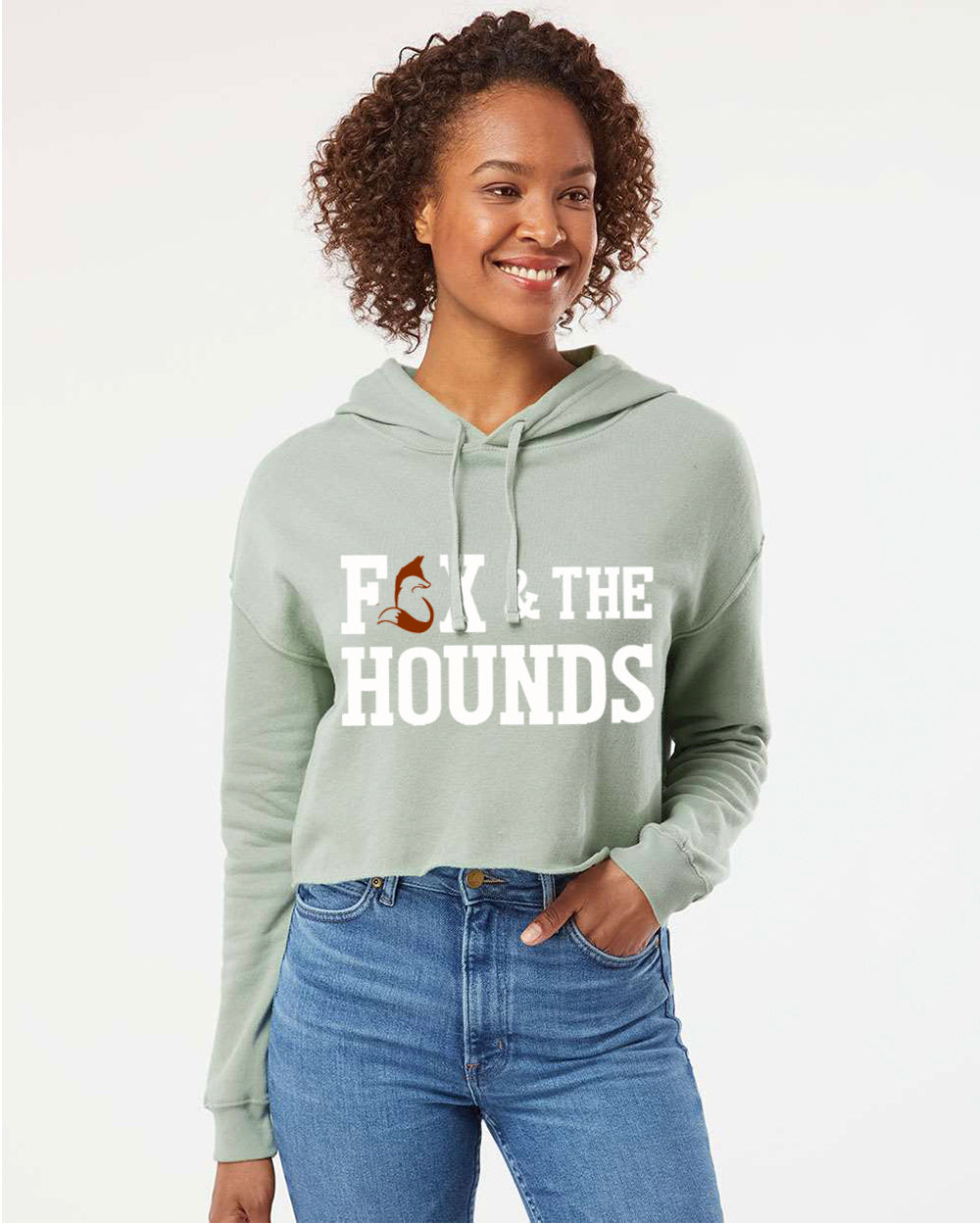 F&H - Women's Cropped Hoodie (White Logo)