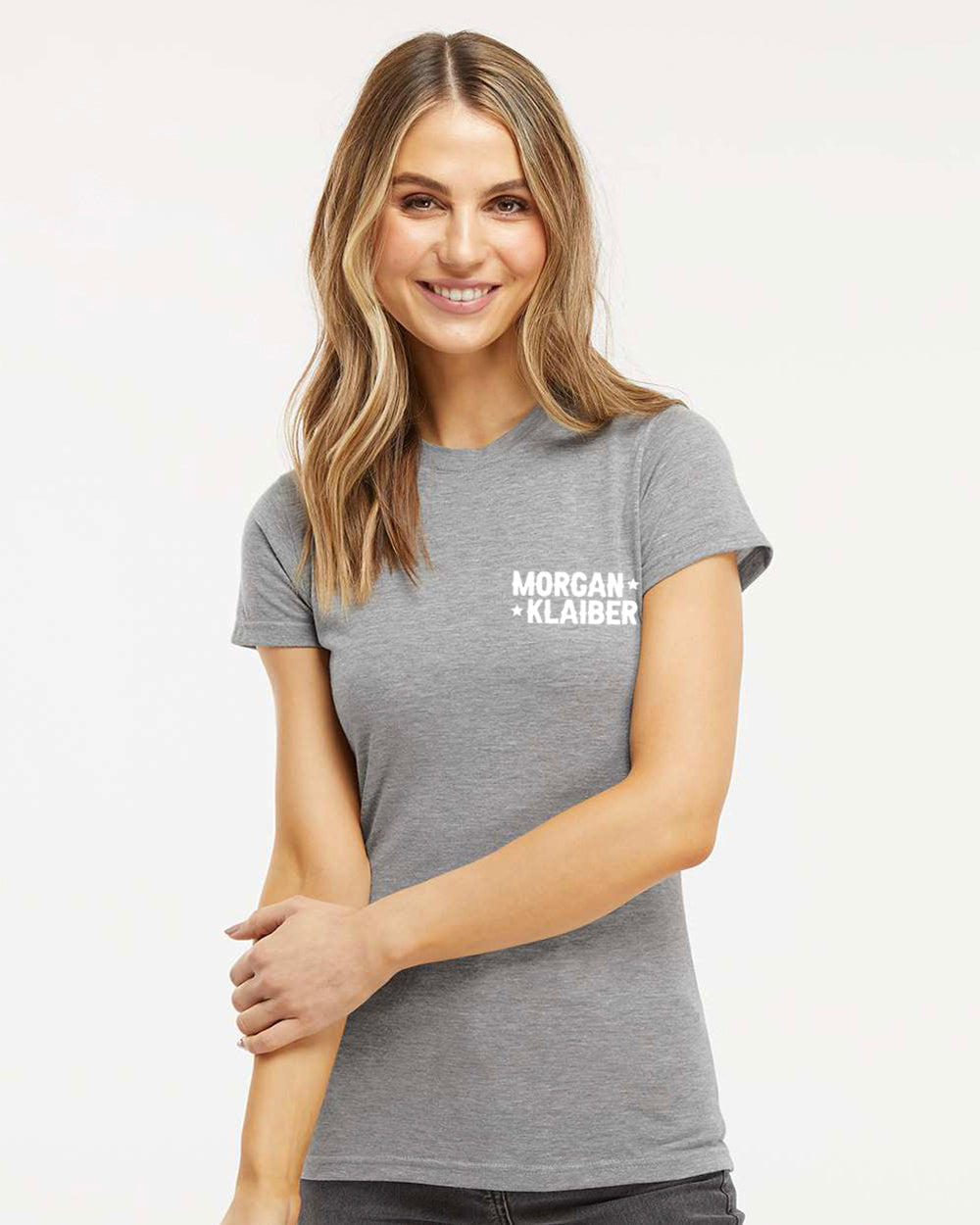 Morgan Klaiber - Women's T-Shirt (White Chest Logo)
