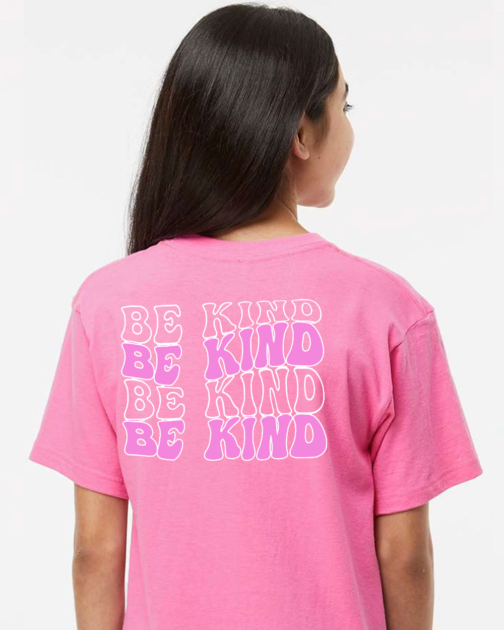 Dr. Roy Wilson - PINK SHIRT DAY - Be Kind Wave White/Pink Back - Youth T-Shirt