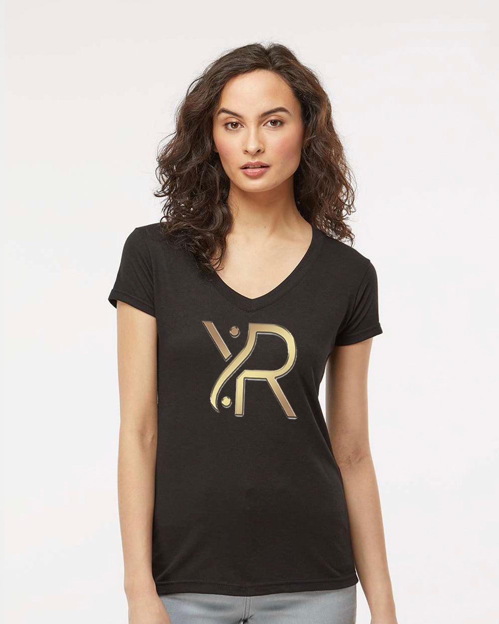 YR - Women's V-Neck (Full Chest Logo)