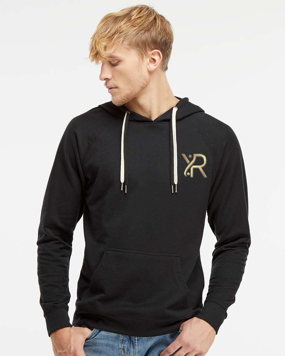 YogaRevolution - Unisex Lightweight Hoodie (Small Chest Logo)