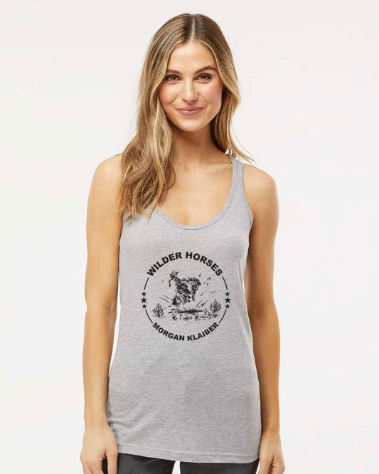 Morgan Klaiber - Ladies Racerback Tank (Wilder Horses Circle)
