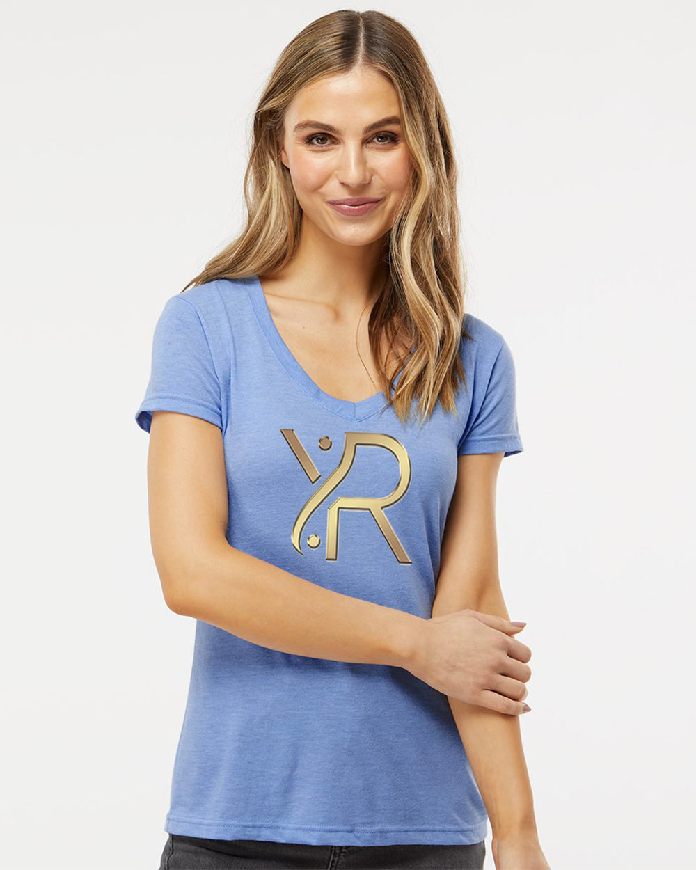 YR - Women's V-Neck (Full Chest Logo)