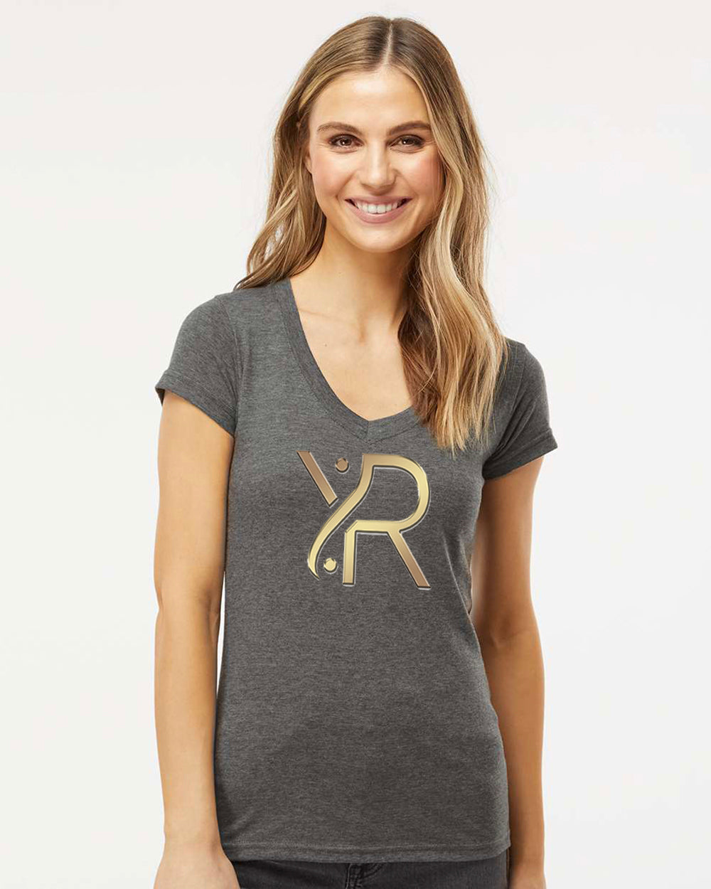 YR - Women's V-Neck (Full Chest Logo)