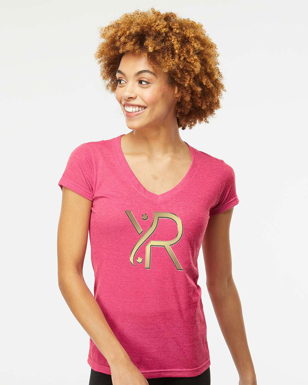 YR - Women's V-Neck (Full Chest Logo)