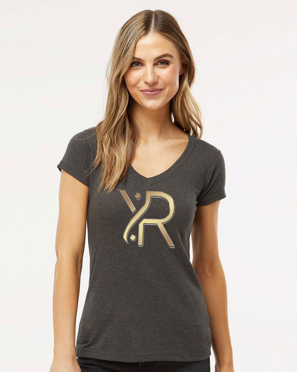 YR - Women's V-Neck (Full Chest Logo)