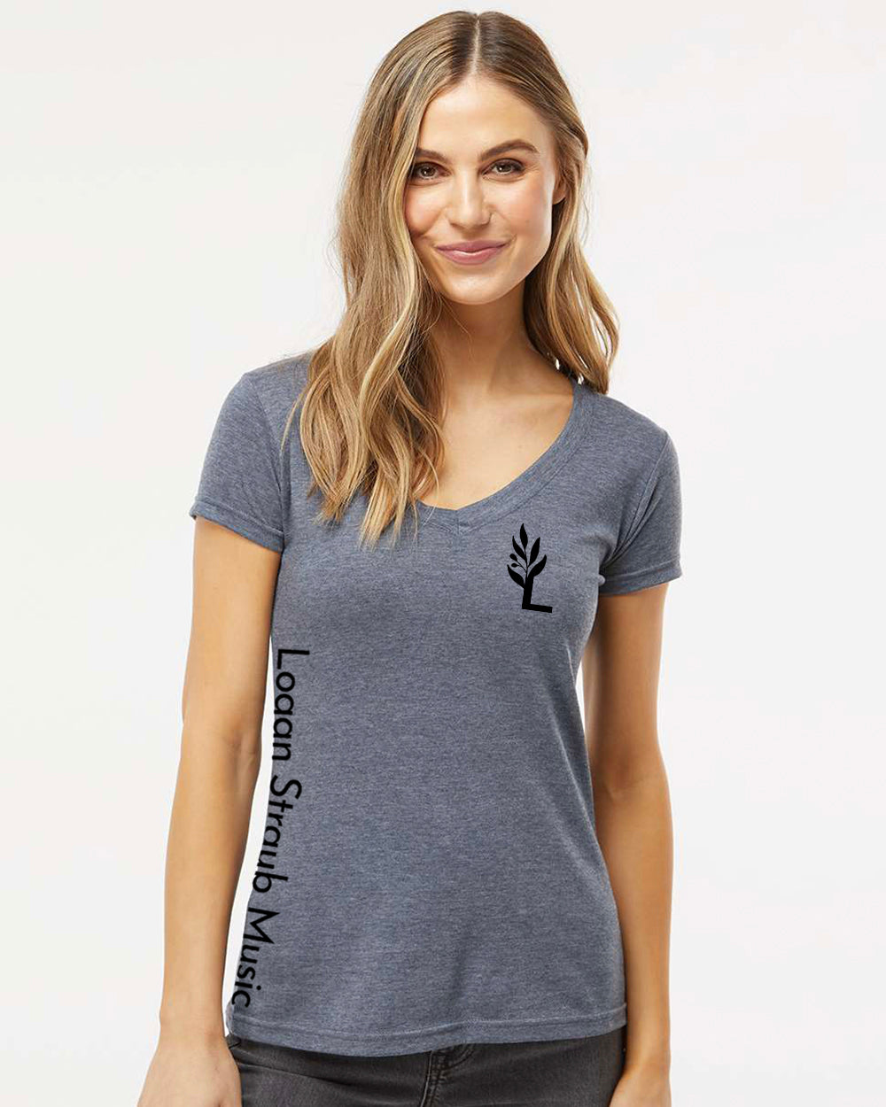 LS- Vneck- Womens