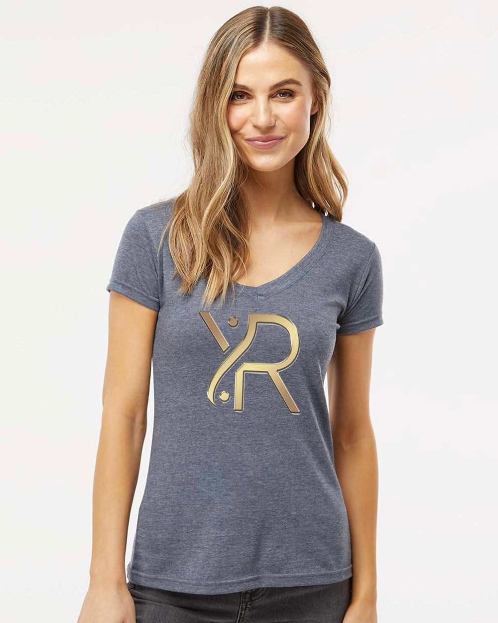YR - Women's V-Neck (Full Chest Logo)