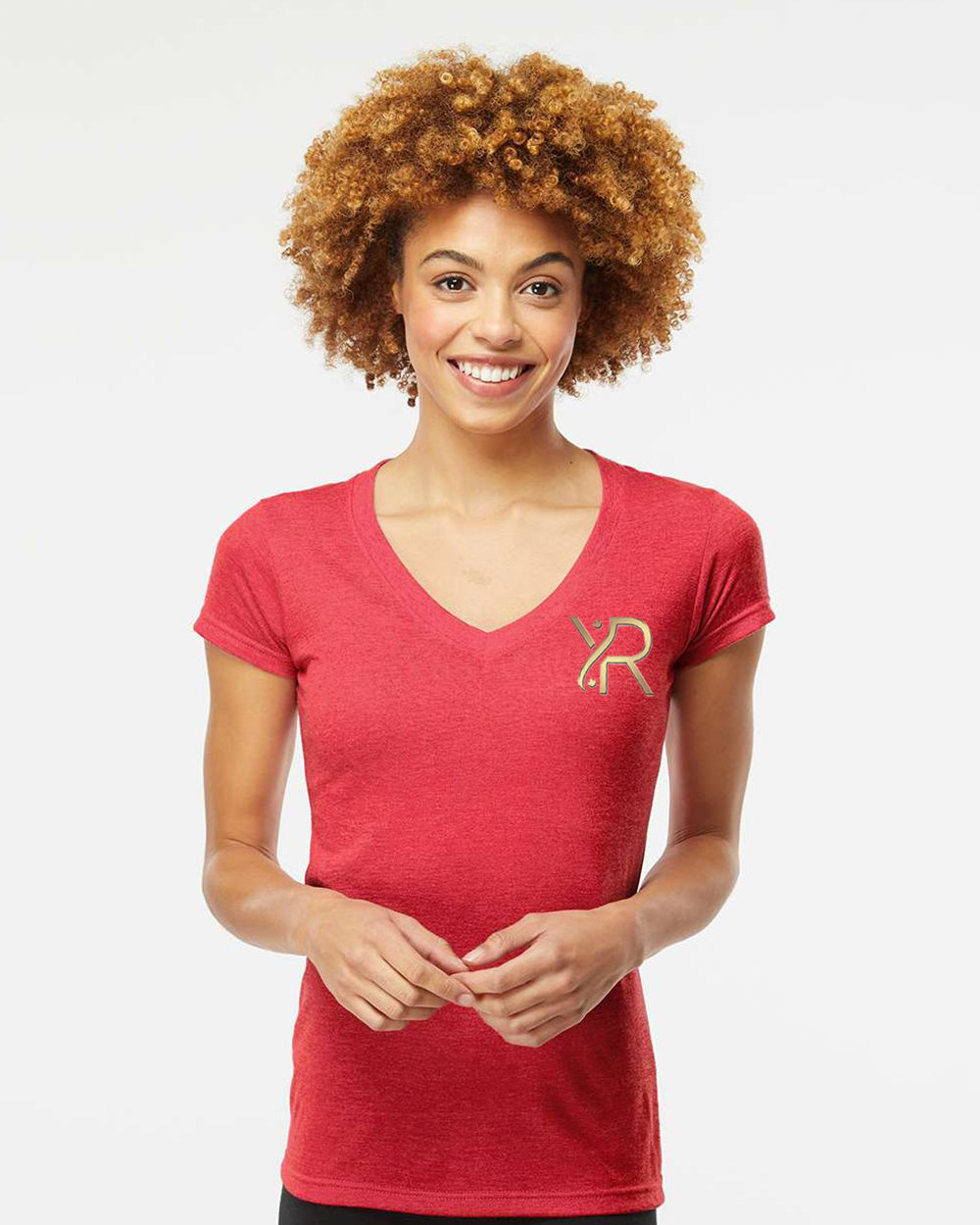 YR - Women's V-Neck (Small Chest Logo)