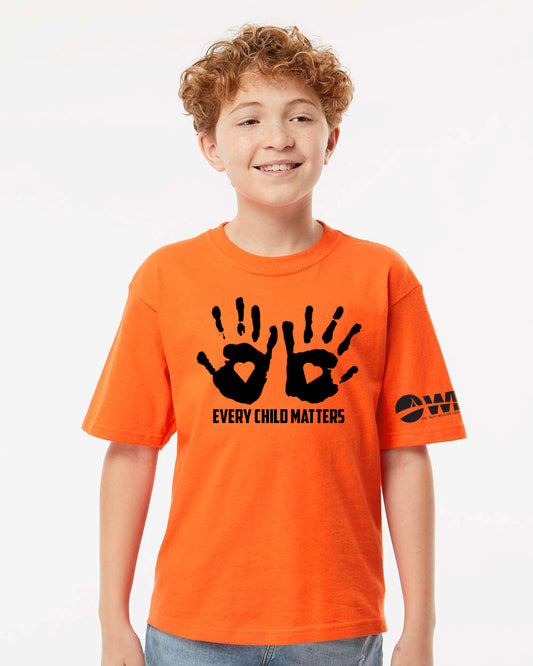 Dr. Roy Wilson - National Day for Truth and Reconciliation - Handprint Design - Youth T-Shirt